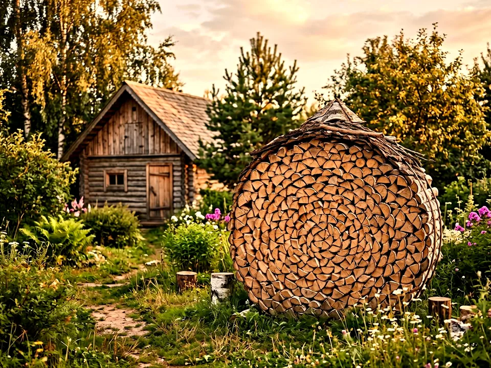 Круговая поленница holzhausen, Кратово, улица Солнечная, 20